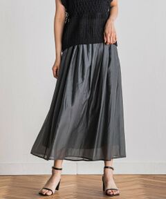 セール】 【WEB限定】ピーチサテンプリーツスカート≪手洗い可能