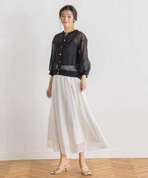 Droite lautreamont / ドロワットロートレアモン ミニ・ひざ丈スカート | シアークロスフレアスカート≪手洗い可能≫ | 詳細3