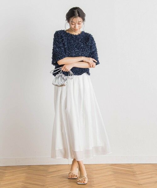 Droite lautreamont / ドロワットロートレアモン ミニ・ひざ丈スカート | シアークロスフレアスカート≪手洗い可能≫ | 詳細6