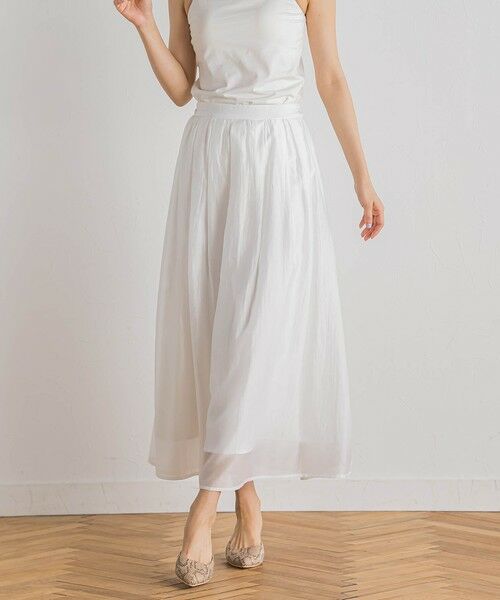 Droite lautreamont / ドロワットロートレアモン ミニ・ひざ丈スカート | シアークロスフレアスカート≪手洗い可能≫ | 詳細12