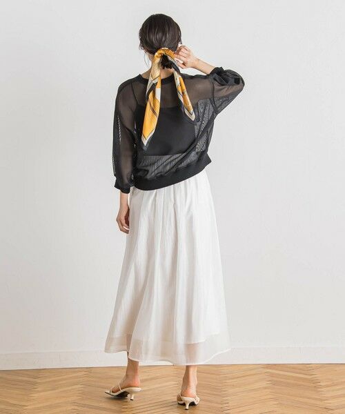 Droite lautreamont / ドロワットロートレアモン ミニ・ひざ丈スカート | シアークロスフレアスカート≪手洗い可能≫ | 詳細1