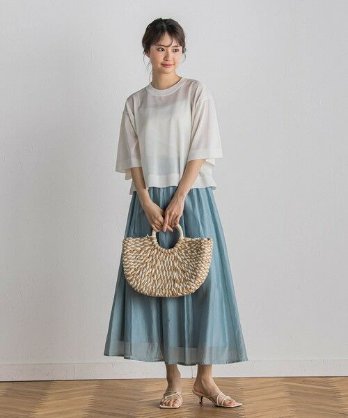 Droite lautreamont / ドロワットロートレアモン ミニ・ひざ丈スカート | シアークロスフレアスカート≪手洗い可能≫ | 詳細14