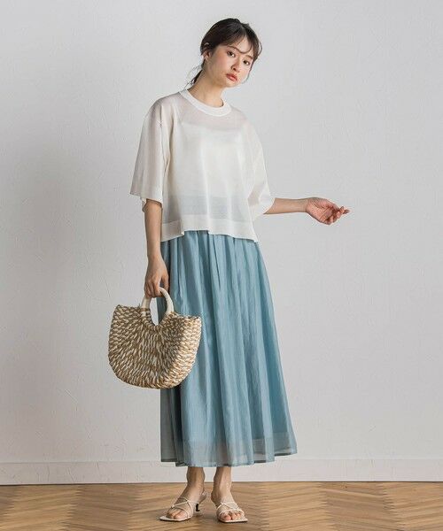 Droite lautreamont / ドロワットロートレアモン ミニ・ひざ丈スカート | シアークロスフレアスカート≪手洗い可能≫ | 詳細15