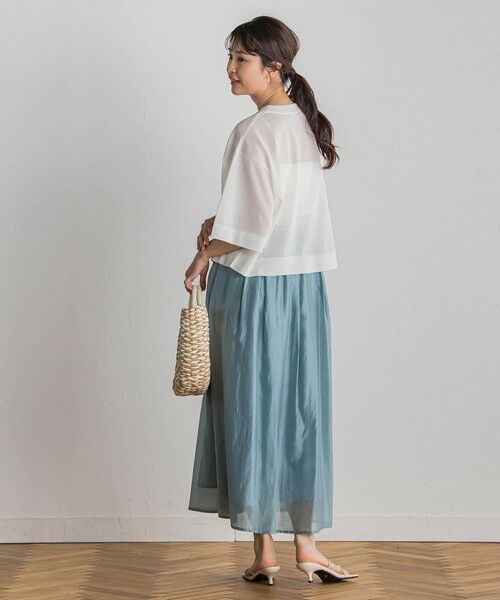 Droite lautreamont / ドロワットロートレアモン ミニ・ひざ丈スカート | シアークロスフレアスカート≪手洗い可能≫ | 詳細17