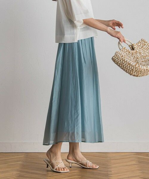 Droite lautreamont / ドロワットロートレアモン ミニ・ひざ丈スカート | シアークロスフレアスカート≪手洗い可能≫ | 詳細18