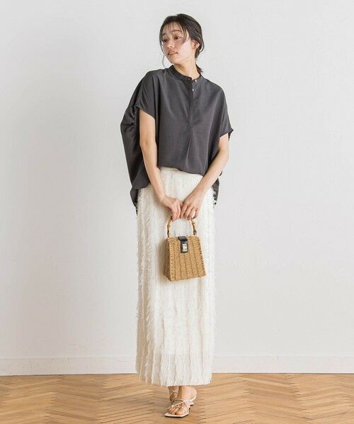 Droite lautreamont / ドロワットロートレアモン ミニ・ひざ丈スカート | フリンジニットスカート | 詳細13