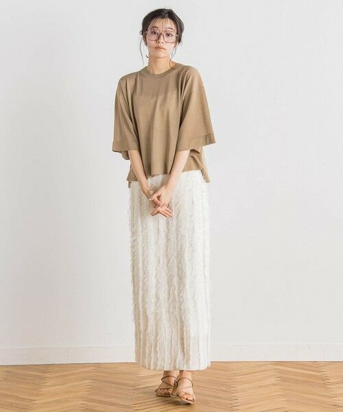 Droite lautreamont / ドロワットロートレアモン ミニ・ひざ丈スカート | フリンジニットスカート | 詳細15