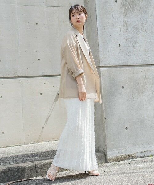 Droite lautreamont / ドロワットロートレアモン ミニ・ひざ丈スカート | フリンジニットスカート | 詳細16