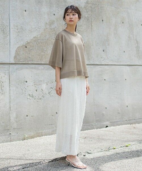 Droite lautreamont / ドロワットロートレアモン ミニ・ひざ丈スカート | フリンジニットスカート | 詳細19