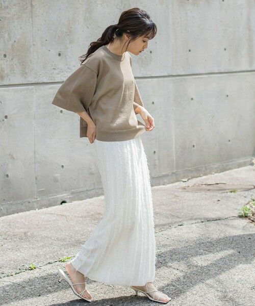 Droite lautreamont / ドロワットロートレアモン ミニ・ひざ丈スカート | フリンジニットスカート | 詳細21