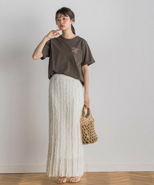 Droite lautreamont / ドロワットロートレアモン ミニ・ひざ丈スカート | フリンジニットスカート | 詳細27