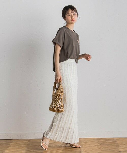 Droite lautreamont / ドロワットロートレアモン ミニ・ひざ丈スカート | フリンジニットスカート | 詳細28