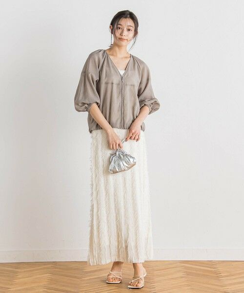 Droite lautreamont / ドロワットロートレアモン ミニ・ひざ丈スカート | フリンジニットスカート | 詳細3