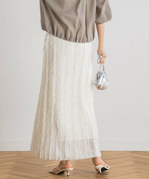 Droite lautreamont / ドロワットロートレアモン ミニ・ひざ丈スカート | フリンジニットスカート | 詳細4