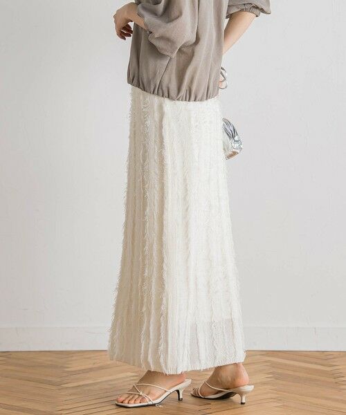 Droite lautreamont / ドロワットロートレアモン ミニ・ひざ丈スカート | フリンジニットスカート | 詳細5