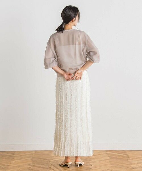 Droite lautreamont / ドロワットロートレアモン ミニ・ひざ丈スカート | フリンジニットスカート | 詳細8