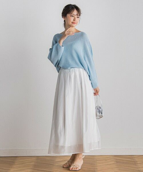 Droite lautreamont / ドロワットロートレアモン ニット・セーター | ペーパー混ヤーンドルマンプルオーバー≪手洗い可能≫ | 詳細10