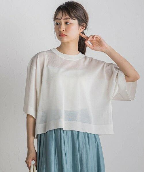 Droite lautreamont / ドロワットロートレアモン ニット・セーター | シアーワイドTニット≪手洗い可能≫ | 詳細6