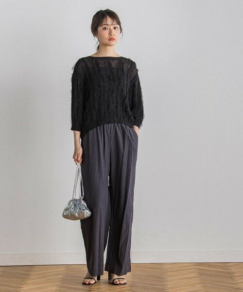 Droite lautreamont / ドロワットロートレアモン ニット・セーター | フリンジニットプルオーバー≪手洗い可能≫ | 詳細11