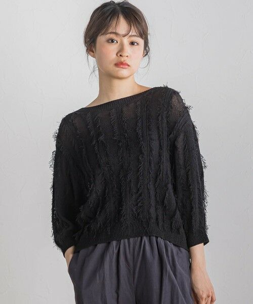 Droite lautreamont / ドロワットロートレアモン ニット・セーター | フリンジニットプルオーバー≪手洗い可能≫ | 詳細13