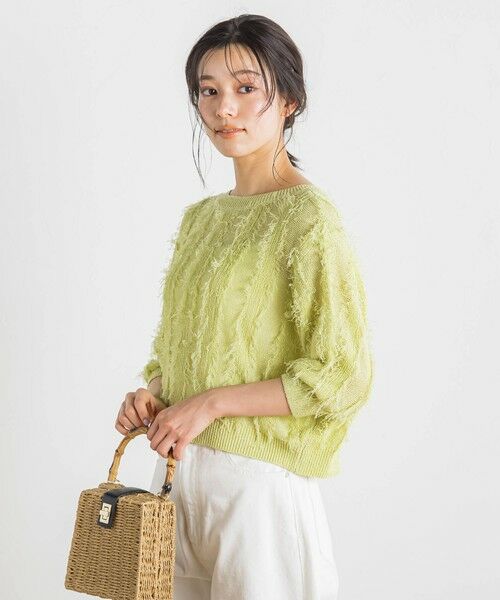 Droite lautreamont / ドロワットロートレアモン ニット・セーター | フリンジニットプルオーバー≪手洗い可能≫ | 詳細21