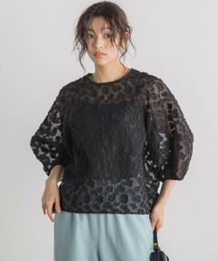 Droite lautreamont / ドロワットロートレアモン シャツ・ブラウス | Flower Jacquardブラウス≪洗濯機で洗える≫