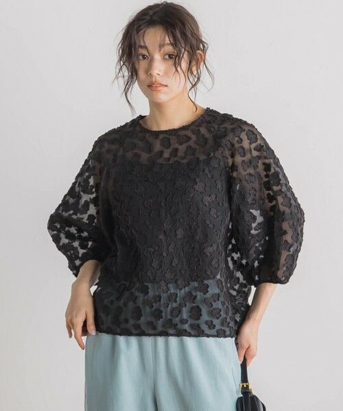 ランキング2024 Flower Jacquardブラウス≪洗濯機で洗える≫ （シャツ・ブラウス トートバッグ