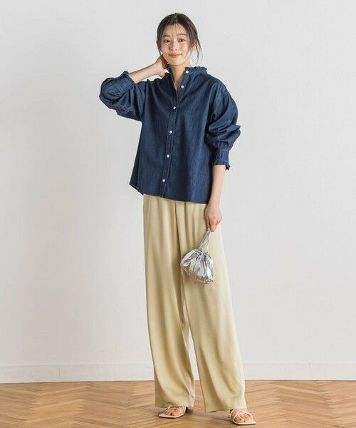 Droite lautreamont / ドロワットロートレアモン シャツ・ブラウス | ダンガリーデニムシャツ≪洗濯機で洗える≫ | 詳細1