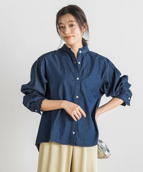 Droite lautreamont / ドロワットロートレアモン シャツ・ブラウス | ダンガリーデニムシャツ≪洗濯機で洗える≫ | 詳細4