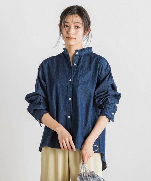 Droite lautreamont / ドロワットロートレアモン シャツ・ブラウス | ダンガリーデニムシャツ≪洗濯機で洗える≫ | 詳細5