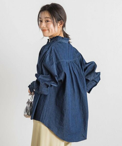 Droite lautreamont / ドロワットロートレアモン シャツ・ブラウス | ダンガリーデニムシャツ≪洗濯機で洗える≫ | 詳細6