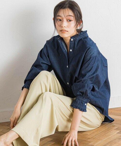 Droite lautreamont / ドロワットロートレアモン シャツ・ブラウス | ダンガリーデニムシャツ≪洗濯機で洗える≫ | 詳細7