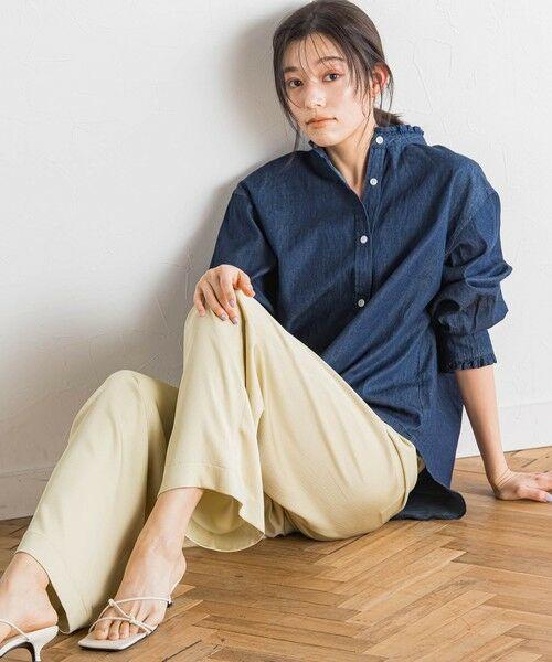 Droite lautreamont / ドロワットロートレアモン シャツ・ブラウス | ダンガリーデニムシャツ≪洗濯機で洗える≫ | 詳細8