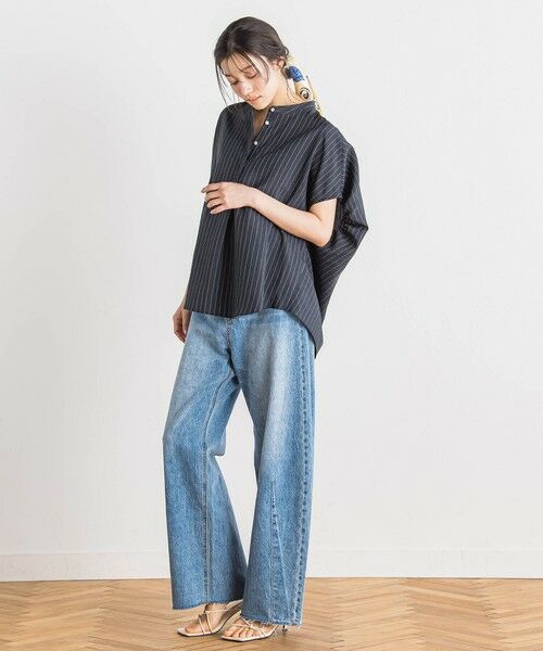 Droite lautreamont / ドロワットロートレアモン シャツ・ブラウス | タンブラーブッチャーブラウス≪手洗い可能≫ | 詳細17