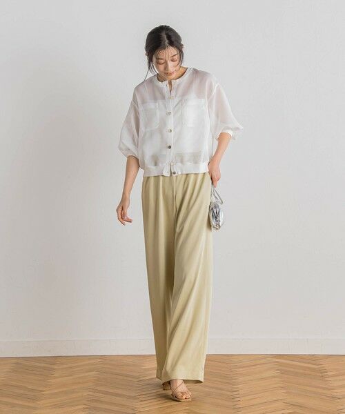 Droite lautreamont / ドロワットロートレアモン カーディガン・ボレロ | 変わり織メッシュカーディガン≪手洗い可能≫ | 詳細1