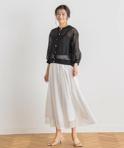 Droite lautreamont / ドロワットロートレアモン カーディガン・ボレロ | 変わり織メッシュカーディガン≪手洗い可能≫ | 詳細11