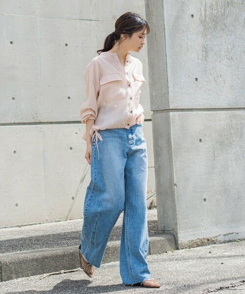 Droite lautreamont / ドロワットロートレアモン シャツ・ブラウス | セミシアードロストブラウス≪手洗い可能≫ | 詳細3