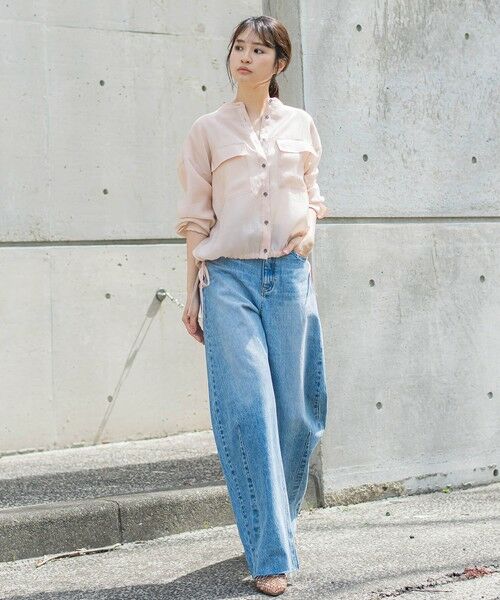 Droite lautreamont / ドロワットロートレアモン シャツ・ブラウス | セミシアードロストブラウス≪手洗い可能≫ | 詳細1