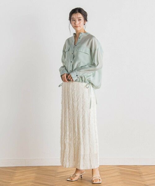 Droite lautreamont / ドロワットロートレアモン シャツ・ブラウス | セミシアードロストブラウス≪手洗い可能≫ | 詳細12