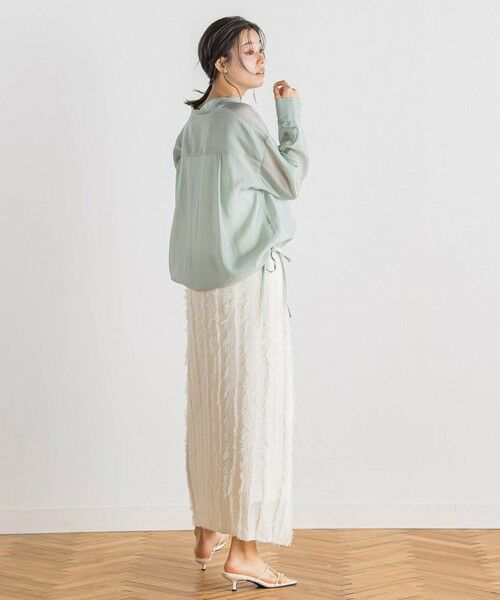 Droite lautreamont / ドロワットロートレアモン シャツ・ブラウス | セミシアードロストブラウス≪手洗い可能≫ | 詳細14