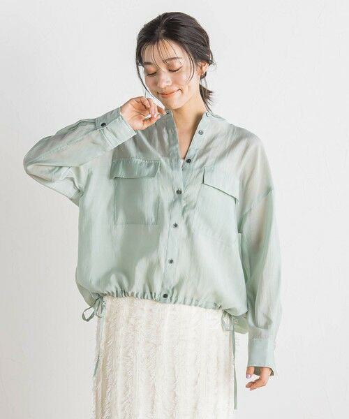 Droite lautreamont / ドロワットロートレアモン シャツ・ブラウス | セミシアードロストブラウス≪手洗い可能≫ | 詳細15