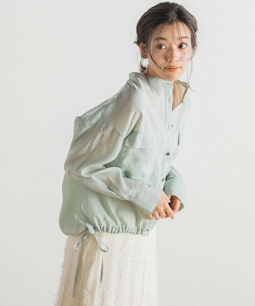 Droite lautreamont / ドロワットロートレアモン シャツ・ブラウス | セミシアードロストブラウス≪手洗い可能≫ | 詳細17