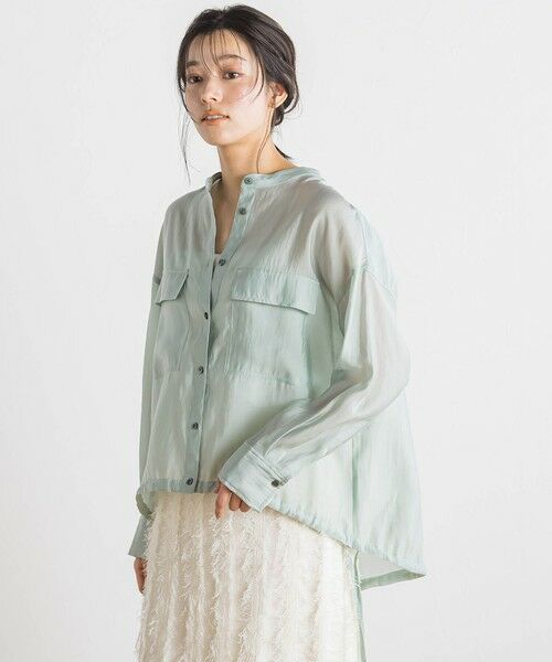 Droite lautreamont / ドロワットロートレアモン シャツ・ブラウス | セミシアードロストブラウス≪手洗い可能≫ | 詳細18