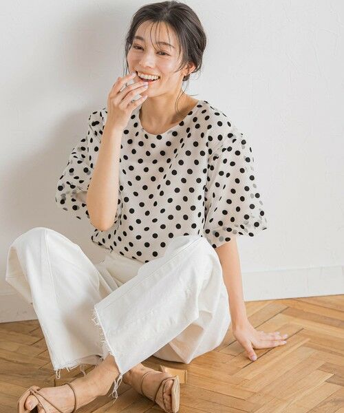 Droite lautreamont / ドロワットロートレアモン シャツ・ブラウス | フロッキードットブラウス≪手洗い可能≫ | 詳細11