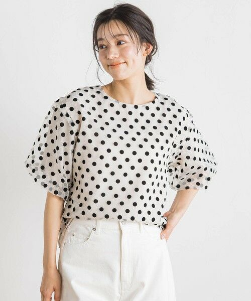 Droite lautreamont / ドロワットロートレアモン シャツ・ブラウス | フロッキードットブラウス≪手洗い可能≫ | 詳細13
