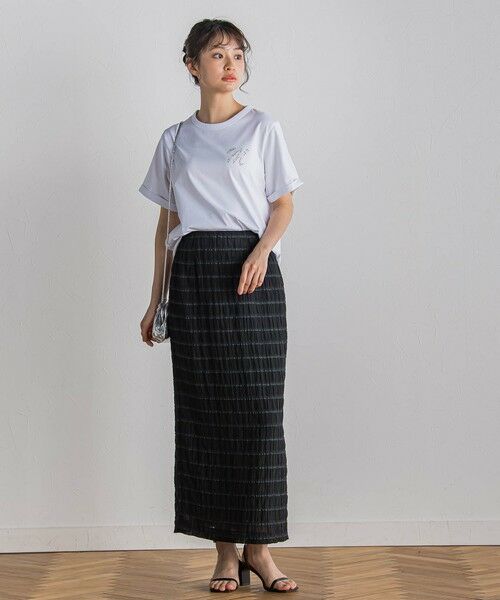 Droite lautreamont / ドロワットロートレアモン カットソー | ロゴブローチ風Tシャツ≪手洗い可能≫ | 詳細1