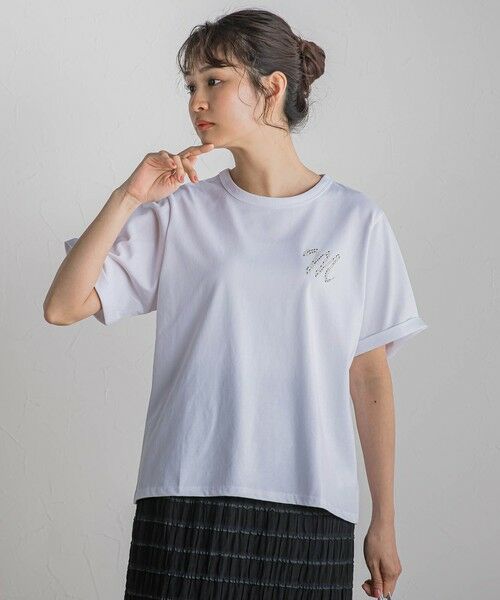 Droite lautreamont / ドロワットロートレアモン カットソー | ロゴブローチ風Tシャツ≪手洗い可能≫ | 詳細6