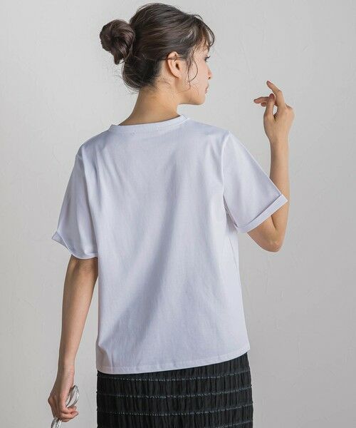 Droite lautreamont / ドロワットロートレアモン カットソー | ロゴブローチ風Tシャツ≪手洗い可能≫ | 詳細8