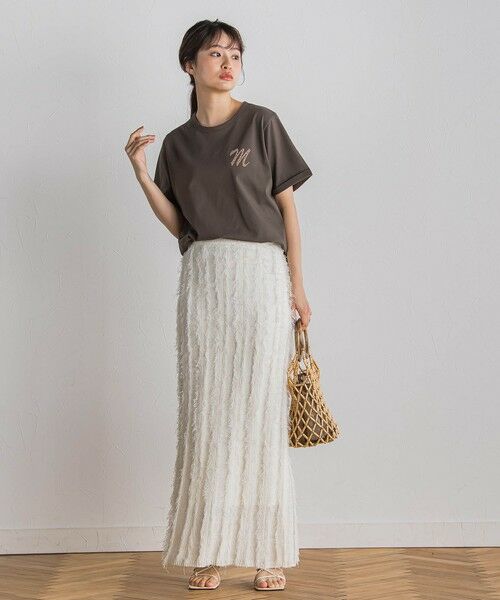 Droite lautreamont / ドロワットロートレアモン カットソー | ロゴブローチ風Tシャツ≪手洗い可能≫ | 詳細11