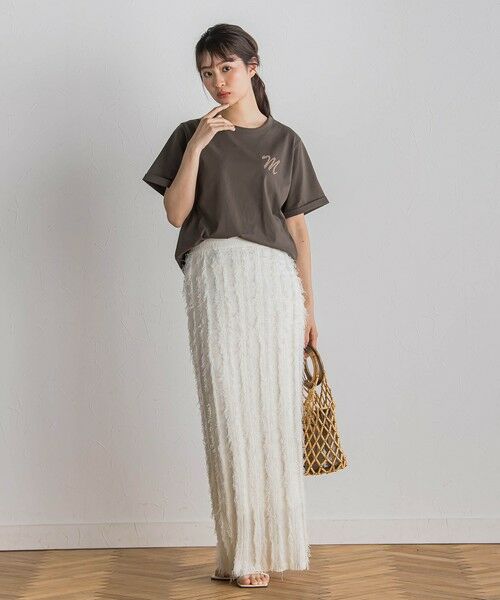 Droite lautreamont / ドロワットロートレアモン カットソー | ロゴブローチ風Tシャツ≪手洗い可能≫ | 詳細12